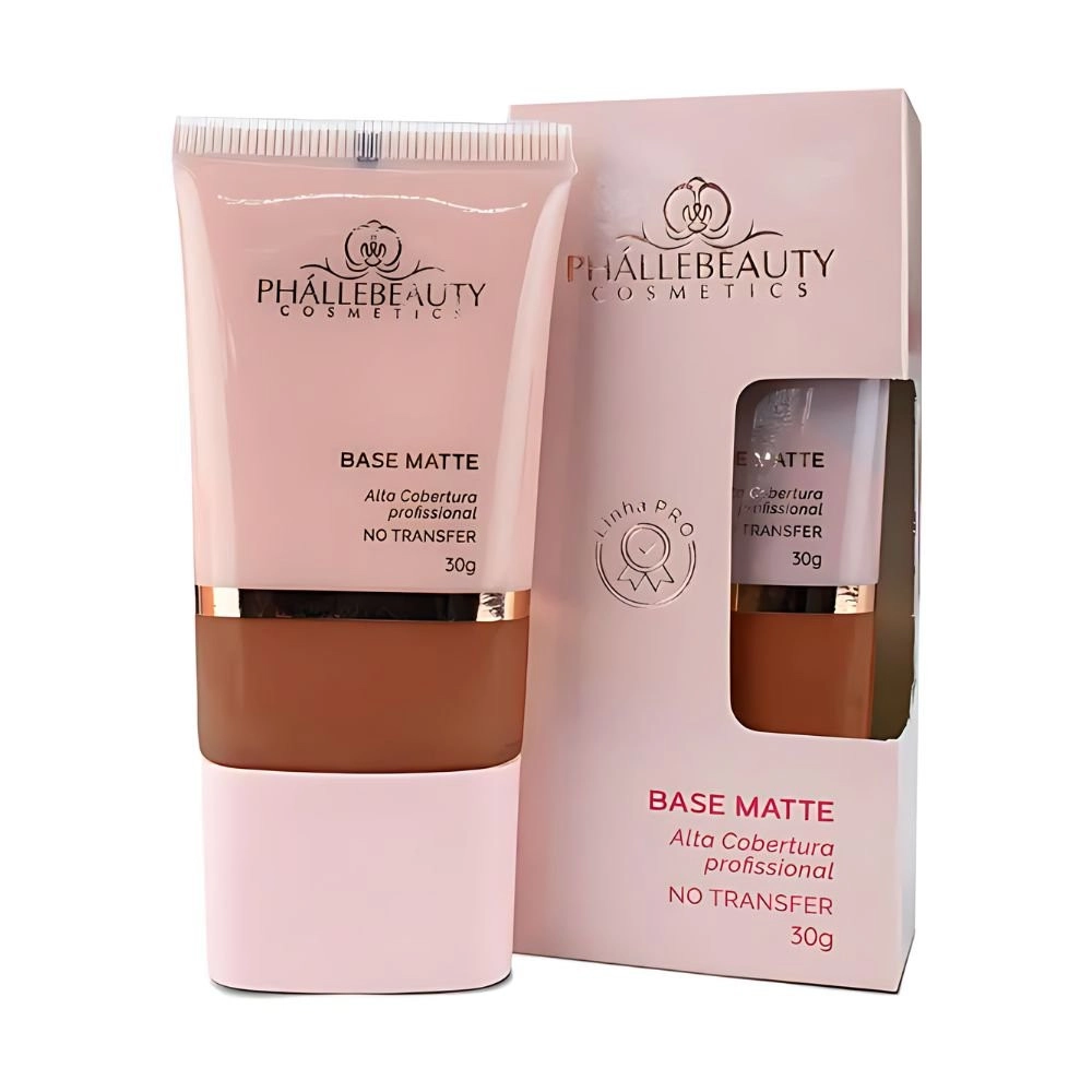  Base Matte Vegana Alta Cobertura Cor 7 PhálleBeauty PH0661 