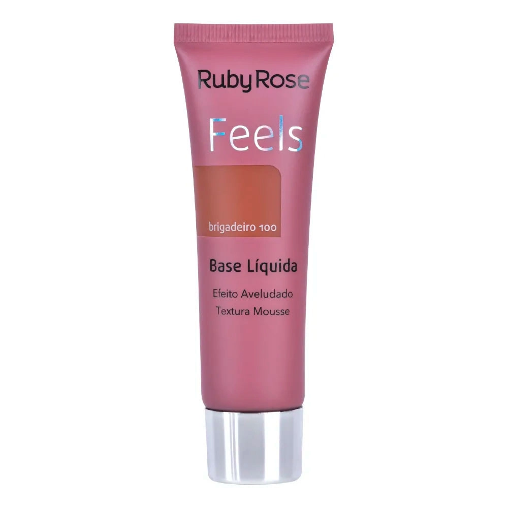  Base Líquida Feels Ruby Rose Brigadeiro 100 HB8053 Efeito Aveludado 