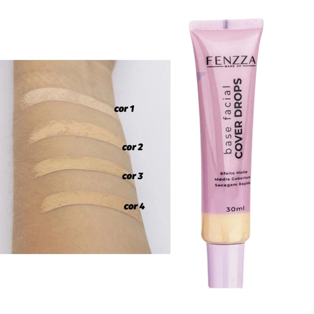  Base Líquida Matte Cor 2 Cover Drops Fenzza FZ35022 