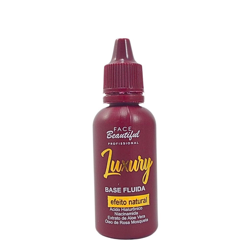  Base Fluida Vegana Profissional Efeito Natural Cor 8 Face Beautiful FB353 