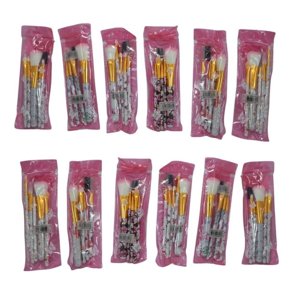  Pacote 12 Kit de Pincel com 5 Pincéis Make Lolita QBM00803 