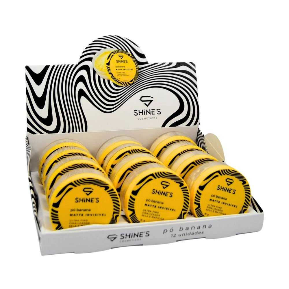  Box 12 Pó Banana Matte Invisível Ultra Fino Shines SH3006 