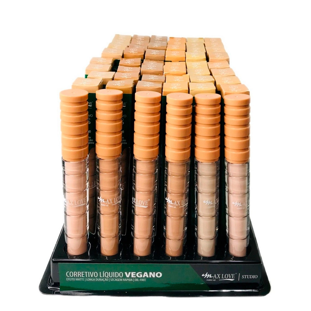  Box 48 Corretivo Líquido Vegano Cores Escuras Max Love 