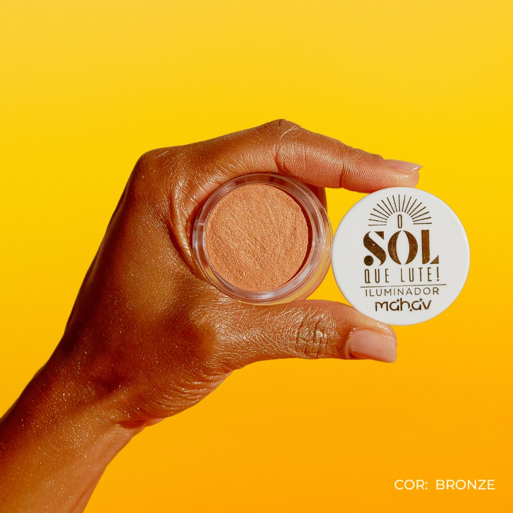  Pó Iluminador Vegano O Sol que Lute Bronze Mahav ILSMVBR 