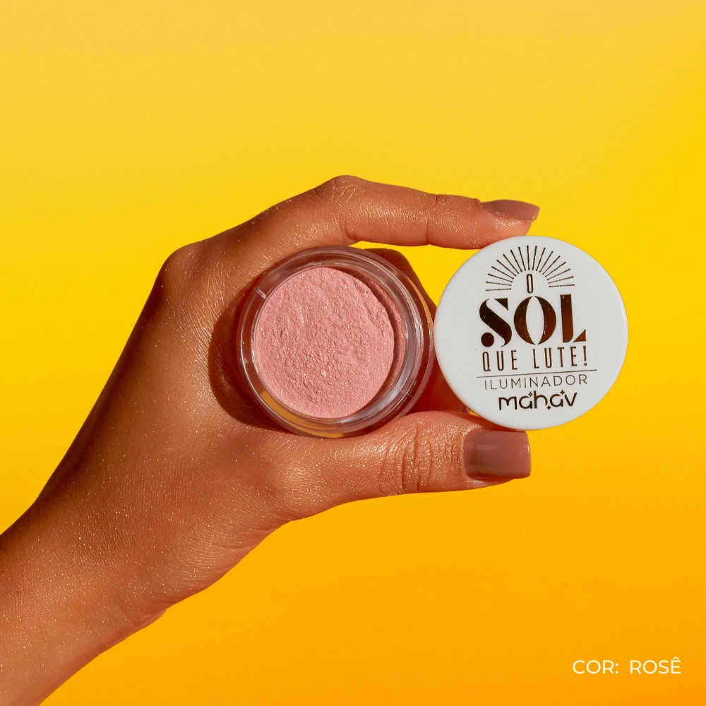  Pó Iluminador Vegano O Sol que Lute Rosê Mahav ILSMVRO 