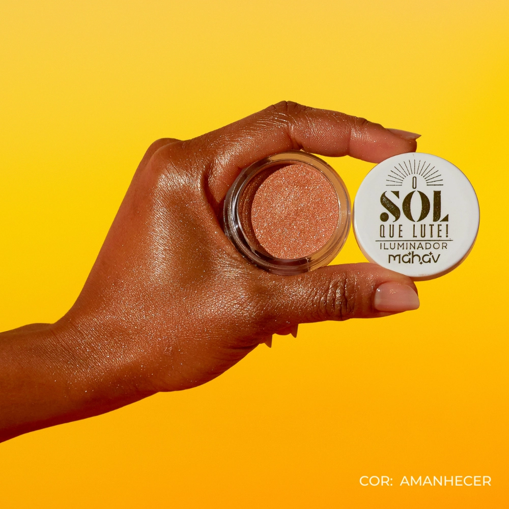  Pó Iluminador Vegano O Sol que Lute Amanhecer Mahav ILSMVAM 