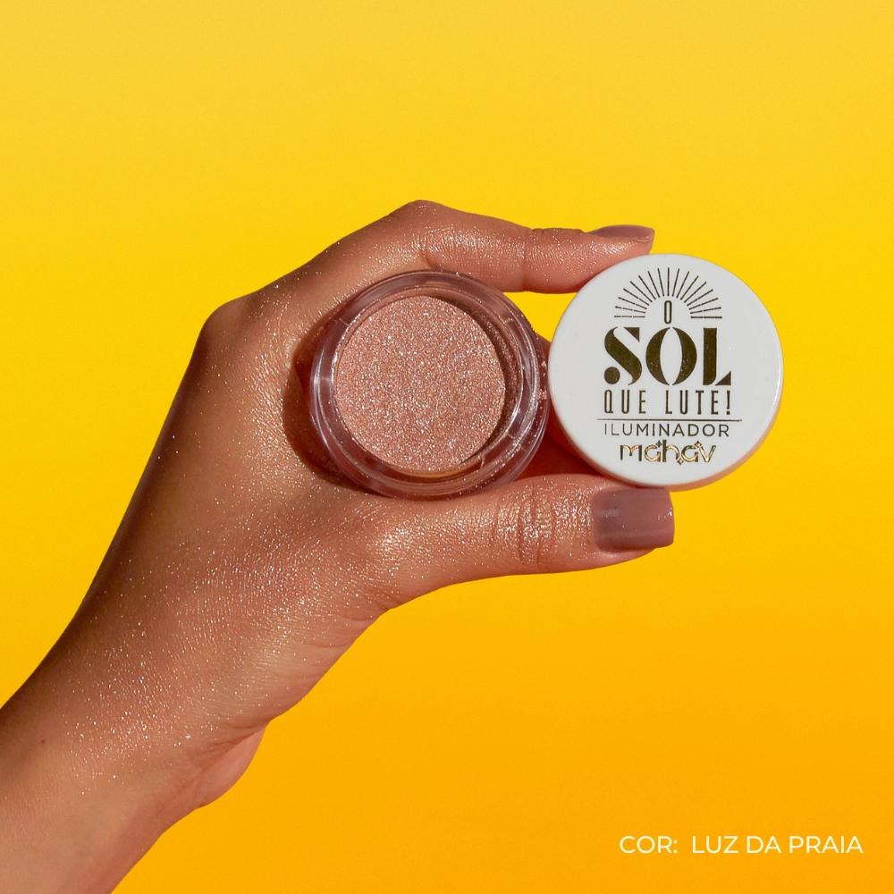  Pó Iluminador Vegano O Sol que Lute Luz de Praia Mahav ILSMVLP 