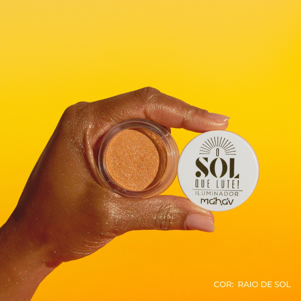  Pó Iluminador Vegano O Sol que Lute Raio de Sol Mahav ILSMVRS 
