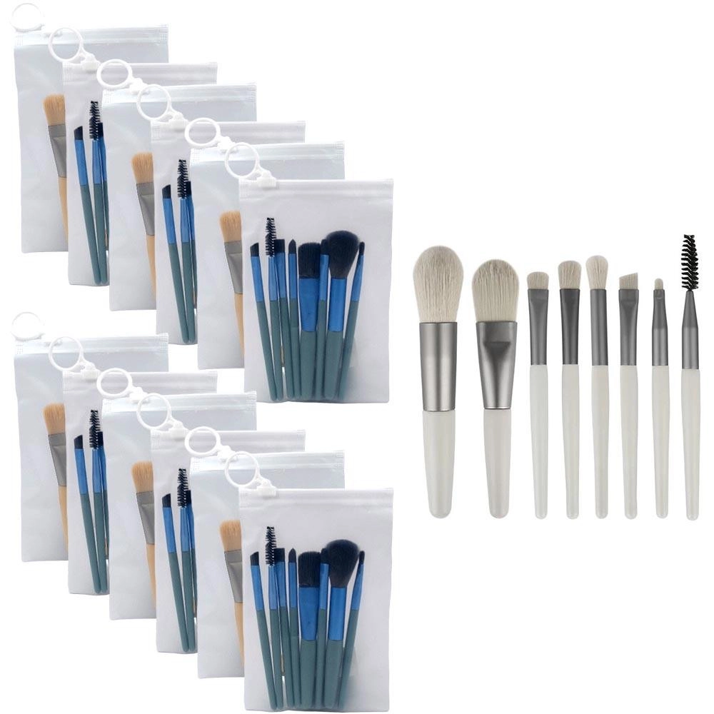  Pacote 12 kit de Pincel com 8 mini pincéis Make Lolita QBM00820 