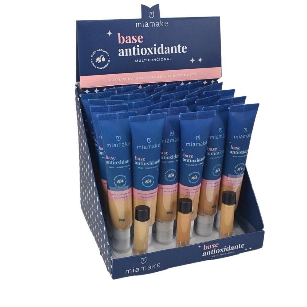  Box 24 Base Antioxidante Rosa Mosqueta Cores Médias Mia Make 326 