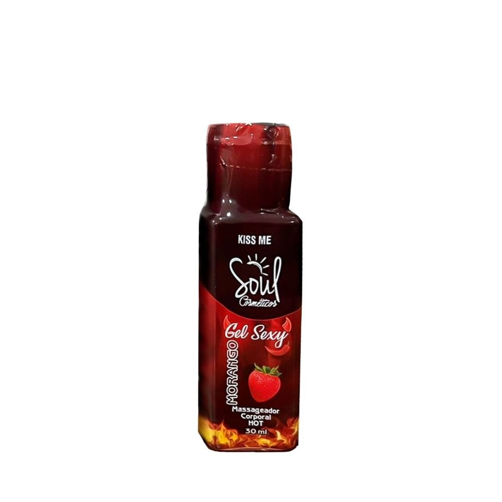  Massageador Corporal Gel Sexy Morango Soul Cosméticos 
