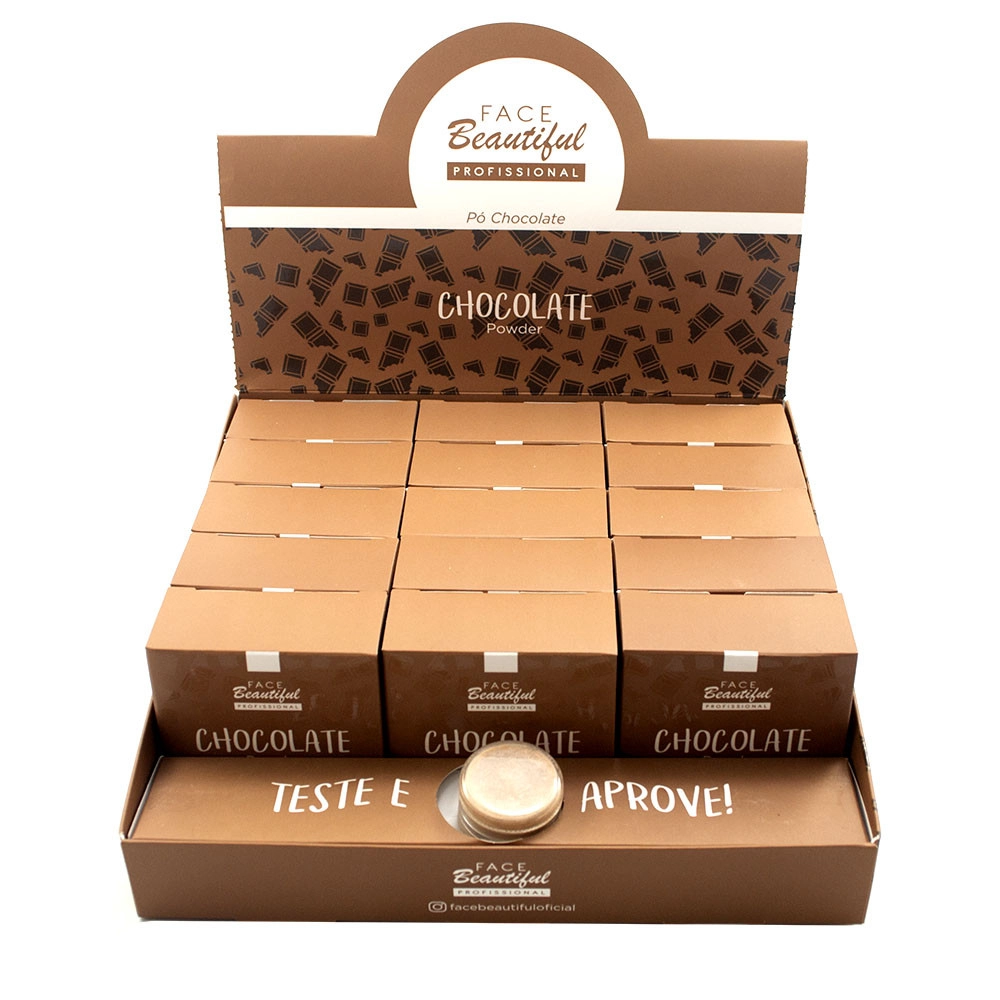  Box 15 Pó Solto Finalizador Chocolate Powder Face Beautiful FB227 