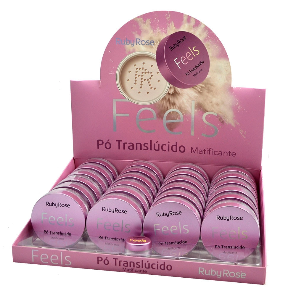  Box 24 Pó Translúcido Matificante Feels Ruby Rose HB7224 