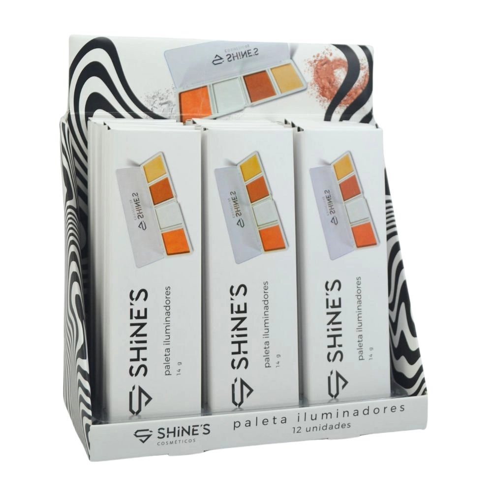  Box 12 Paleta de Iluminadores 4 Cores Shines SH3005 