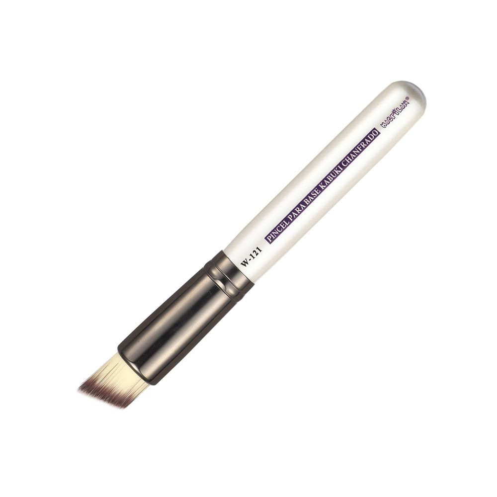  Pincel Profissional para Base Kabuki Chanfrado Macrilan W121 