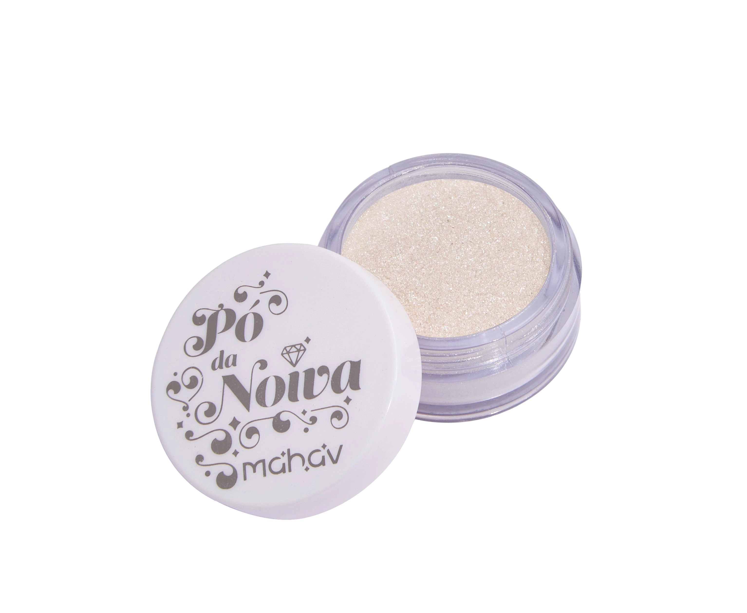  Pó Iluminador Vegano Pó da Noiva Branco Véu Mahav PNMVBR 