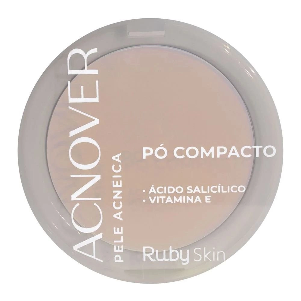  Pó Compacto Vegano Antiacne ME100 Acnover Ruby Rose HB856 